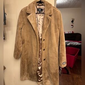 DKNY FAUX FUR, FUZZY COAT